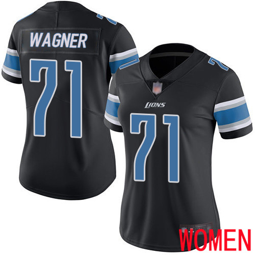 Detroit Lions Limited Black Women Ricky Wagner Jersey NFL Football #71 Rush Vapor Untouchable->women nfl jersey->Women Jersey